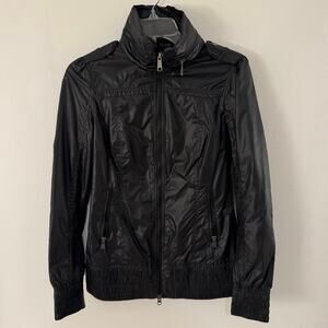 Mackage Perla Black Packable Jacket XS – Rain Jacket Lightweight Zip Front Coat